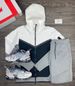 Men's Hooded Sportswear Set With Contrast Color Design - Casual Zip-Up Jacket & Jogger Pants For Running, Gym, Streetwear_viptrois.com