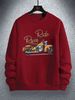 Men's Loose Casual Fashionable Retro Motorcycle Pattern Printed Round Neck Long Sleeved Sweatshirt For Autumn And Winter_viptrois.com
