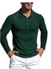 Men's Performance Stripe Polo Shirt - Stretch-Fit Long Sleeve Workout Top For Running & Gym (S-XXXL, 8 Athletic Colors)_viptrois.com