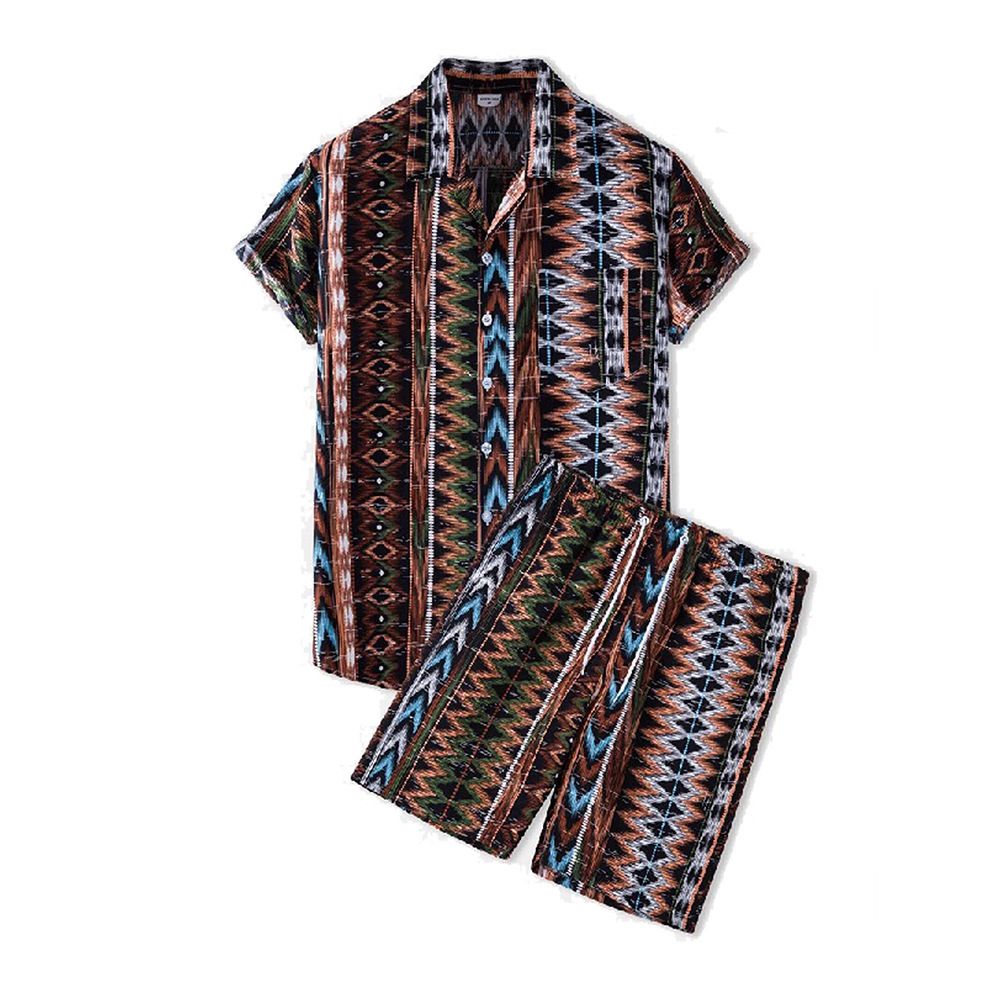 Men's Clothing Hawaiian Shirt Short Sleeve Men's Seaside Vacation Summer Loose Beach Wear 3D Digital Printing Shirt Suit_viptrois.com