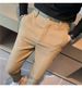 Men's Clothing Style Light Mature Men's Casual Waffle Trousers Waist Elastic Trousers Youth Skinny Trousers_viptrois.com