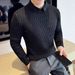 Men's Layered Collar Sweater Shirt Long Sleeve Autumn Winter Business Casual Slim Fit Knit Top Versatile Styling_viptrois.com