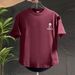 2025 Summer Printed Pure Cotton Half Casual High-end Men's Short Sleeved Tailcoat T-shirt, Trendy Brand Versatile Top T_viptrois.com