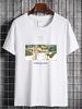 VTG Y2K FallingWater Frank Lloyd Wright Falling Water Mens M Medium T Shirt Stylish Versatile Comfortable Slightly Casual Streetwear Stretched_viptrois.com