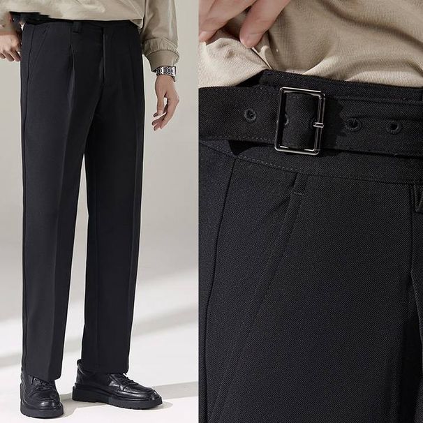 Men's Clothing Casual Wide Leg Pants Loose Trousers Straight Autumn And Winter Trend_viptrois.com