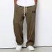 Men's Spring And Autumn Loose, Drape Straight-leg Sweatpants And Wide-leg Sporty Casual Pants_viptrois.com