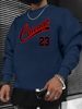 Men's Loose Casual Fashionable Chicago 23 Print Round Neck Long Sleeved Sweatshirt Suitable For Autumn And Winter Wear_viptrois.com
