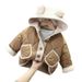 Baby clothing Boy's coat thickened and fleece winter coat hooded baby cotton-padded jacket autumn and winter foreign style children's cotton clothes_viptrois.com