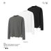 Men's Clothing Ripped Cotton Long Sleeved T Shirt For Men, White Bottoming Shirt, High Street Fashion Brand, Men's Sweatshirt, Inner Wear_viptrois.com