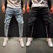 Men's Clothing Stretch Jeans Slim Leg Trousers_viptrois.com
