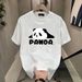 Casual Urban Fashion For Men & Women Panda Graphic Print T-Shirt Oversized Relaxed Fit 100% Cotton Unisex Streetwear_viptrois.com