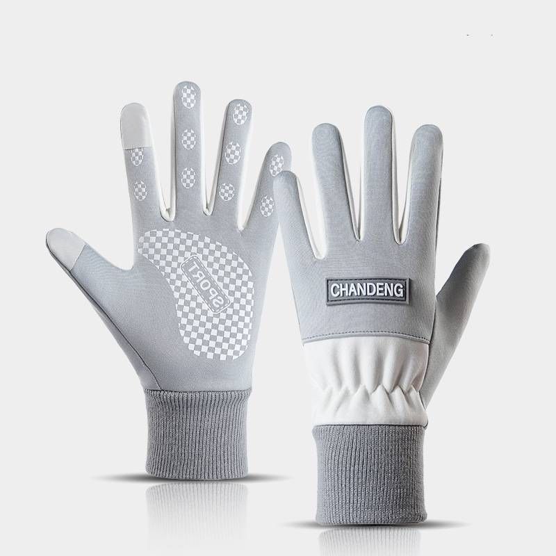 Women's Gloves Autumn And Winter Plus Velvet Touch Screen Full Finger Gloves Fashionable Warm Cold Proof Windproof Cycling Outdoor Sports Gloves_viptrois.com