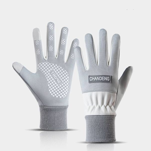 Women's Gloves Autumn And Winter Plus Velvet Touch Screen Full Finger Gloves Fashionable Warm Cold Proof Windproof Cycling Outdoor Sports Gloves_viptrois.com