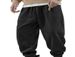 Men's Clothing Men's Fashion Street Velcro Cuff Solid Color Loose Casual Trousers_viptrois.com
