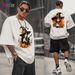 Men's Clothing New Men's Clothing Halloween Witch Print Men's T Shirt Short Sleeved Men's Loose Casual Tops_viptrois.com