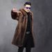 Men's Clothing Men's Winter Fur Coat With Hood, Long Imitation Mink Fur, Loose Casual Fur Warm Coat, Large Size_viptrois.com