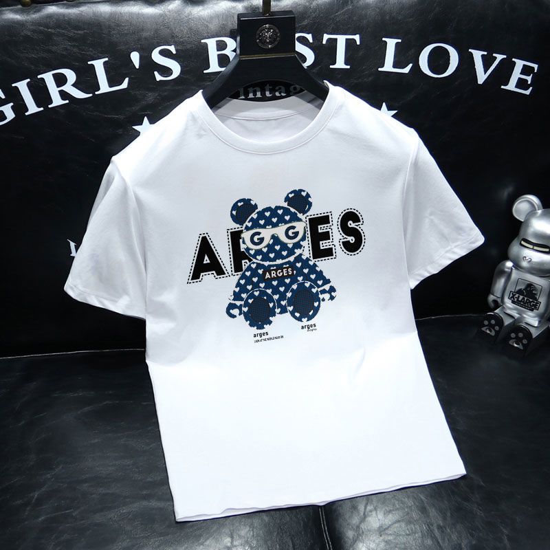 Short Sleeved Summer New Cotton Brand Versatile Korean Version Trendy Body Sleeves Original_viptrois.com