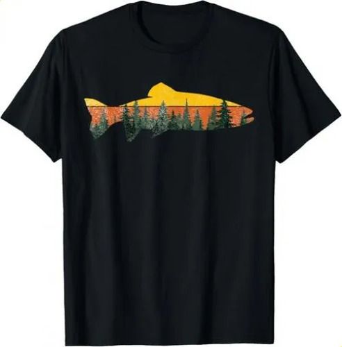 2026 T-shirttrout Fly Fishing Outdoor Forest Nature Wildlife Fish_viptrois.com