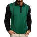 Nordmann Cross-Border Autumn Winter Clothing Color-Block Turn-Down Collar Long Sleeve Button Foreign Trade Men's Casual Polo Base_viptrois.com