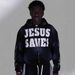 Unisex Oversized Hoodie With Urban Lettering Print, Streetwear Pullover For Men And Women, Comfortable Cotton Blend Fleece_viptrois.com