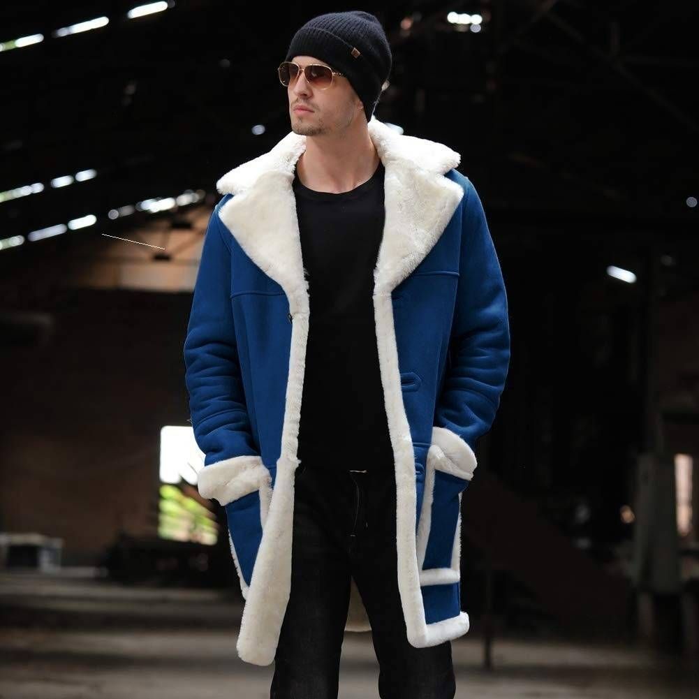 Men's Clothing winter leather coat fur one piece thick fur coat men_viptrois.com
