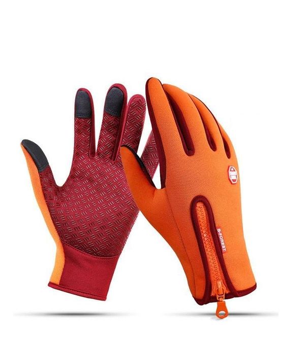 Windproof Gloves Winter Bicycle Warm Touch Screen Water Cycling Equipment Outdoor Plus Velvet Cold Proof Ski Touch Screen Gloves_viptrois.com