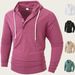 Men’s Performance Hooded Sweatshirt – Breathable Long-Sleeve Workout Top With Button Closure (Black/White/Khaki/Green/Rose) – Slim Fit S-XXXL_viptrois.com