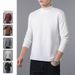 Men’s Thermal Double-Layer Long Sleeve T-Shirt – Premium Dralon Polyester (Black/Charcoal/Wine Red, S-3XL) | Winter Warmth Without Bulk_viptrois.com
