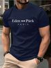 Men's Fashion Short-sleeved T-shirts Summer Slim-fit 100%Pure Cotton Printed T-shirts Trendy Casual Versatile Tops_viptrois.com