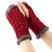 Unisex Thickened wool gloves Short fingertip wrist guard Fluffy short gloves Knitted acrylic sleeves and fleece gloves_viptrois.com