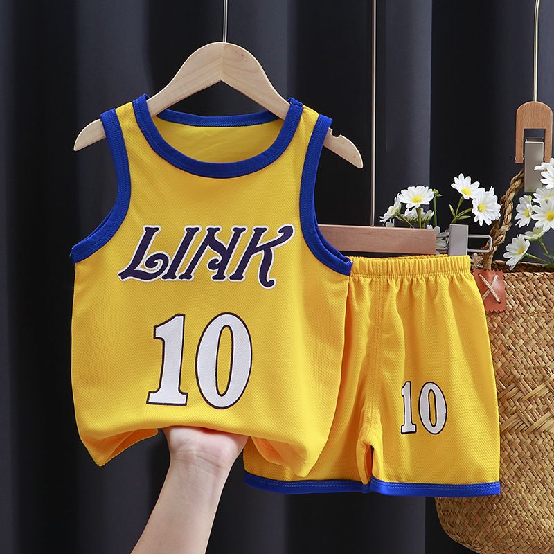 Kids’ Clothing New Style Children's Sportswear Suits Boys Short Sleeved Suits Baby Basketball Uniforms Summer Vest Shorts Girls Training Suits_viptrois.com