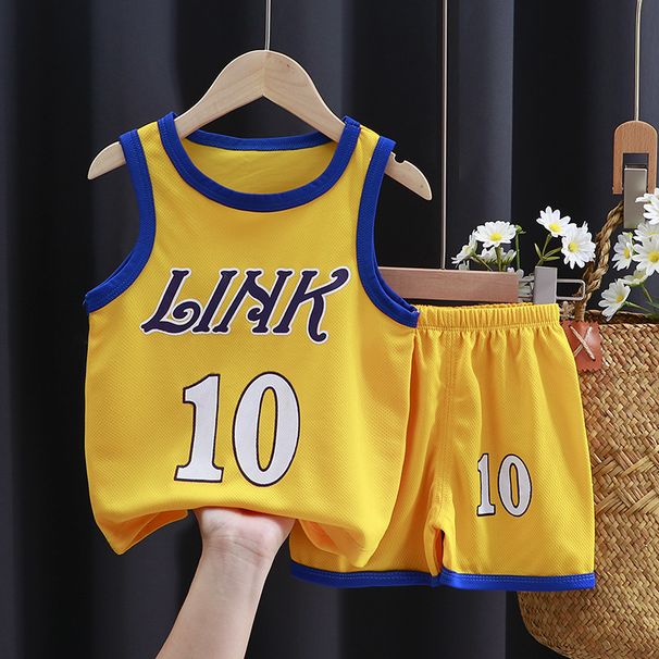 Kids’ Clothing New Style Children's Sportswear Suits Boys Short Sleeved Suits Baby Basketball Uniforms Summer Vest Shorts Girls Training Suits_viptrois.com