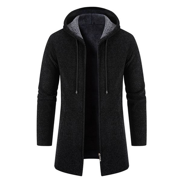 2026 High Quality Fashion Knitwear Cardigan Outerwear Men's Cotton Long Sleeve Straight Type Knit Zipper Hooded Sweater M-4XL_viptrois.com