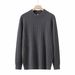 Men's Clothing Men's Classic Cable Knit Sweater - Crew Neck, Long Sleeve, Casual & Warm Pullover For Autumn & Winter (Khaki, Grey, White, Light Grey)_viptrois.com