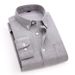 Pulse Pulse Men's Trendy New Non-Iron Inner Outer Wear Fashion Casual Versatile All-Cotton Oxford Long Sleeve White Shirt_viptrois.com