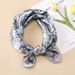 60cm Silk-Like Square Scarf Flight Attendant Style Neck Scarf Elegant Uniform Accessory Handbag Tie_viptrois.com