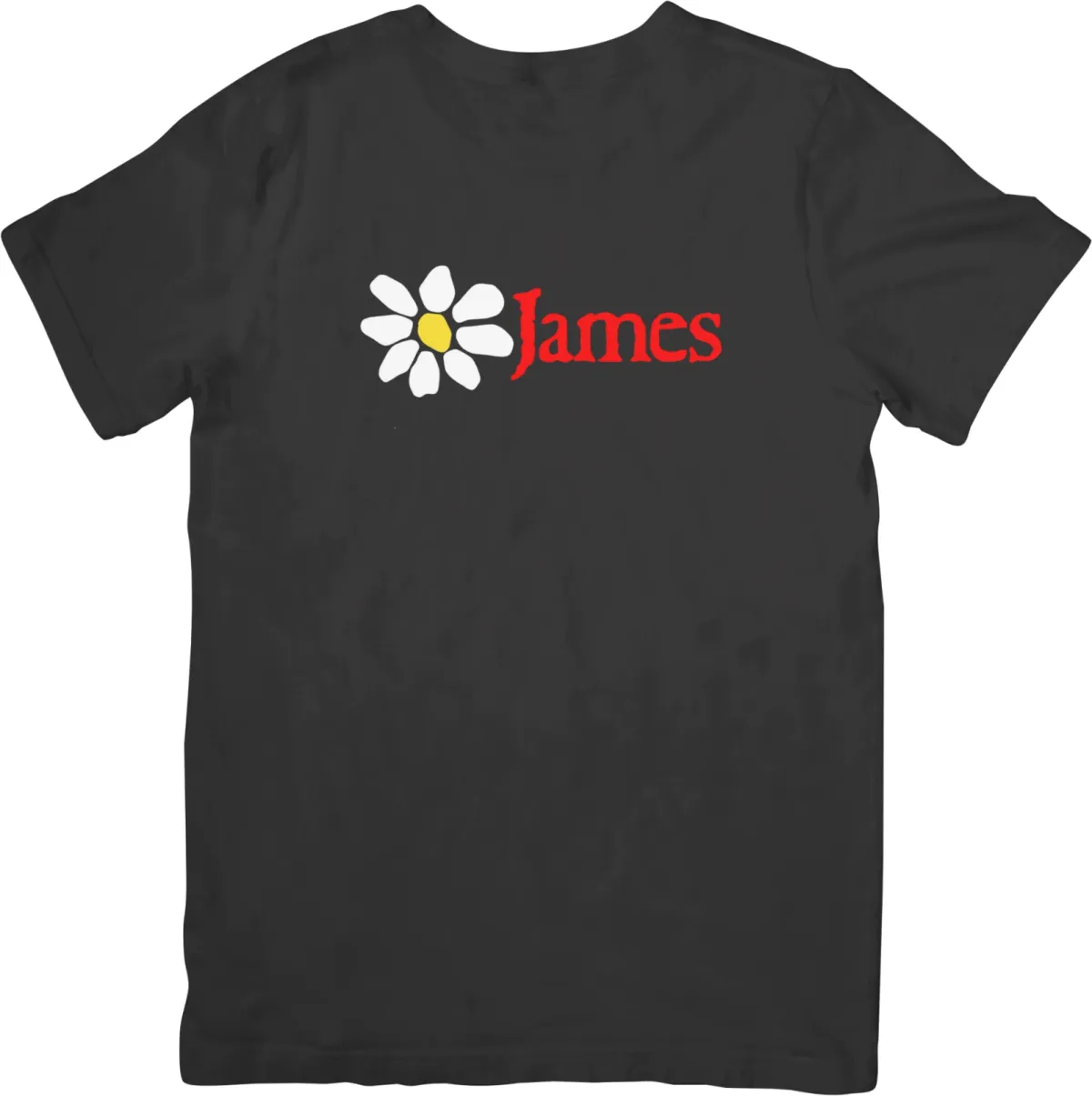 James Music Unisex Fit For Men & Women Quality Cotton T-Shirt Mens Womens Tees Top Black_viptrois.com