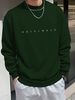 Autumn And Winter Men's Long Sleeved Round Neck Black Top Loose Casual Hoodie Hooded Hoodie_viptrois.com