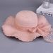 Korean version new summer women's shading, sun protection, breathable straw outdoor lace bow wave beach hat trend_viptrois.com
