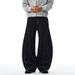 High Street Trendy Brand Silhouette Scimitar Jeans Men's Niche Deconstructed Design Sense Inverted Personality Loose_viptrois.com