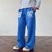 2026 Hot Sale Environmentally Friendly Fabric American Numeric Alphabet Printed Sweatpants Men's And Women's Same Loose Casual Versatile Sweatpants_viptrois.com
