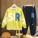 Teenage and guys Boys autumn suit autumn 2024 new two piece children's clothing handsome children's sweater pants two piece suit fashionable trend_viptrois.com