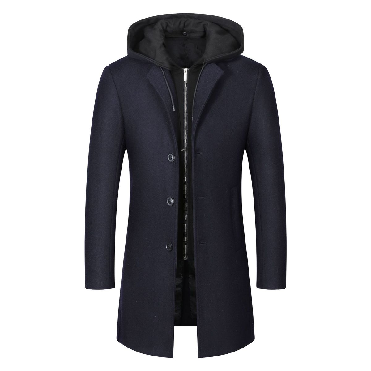 Men's Clothing new autumn and winter men's woolen coats wool fashion casual business men's jacket mid length tops for men_viptrois.com