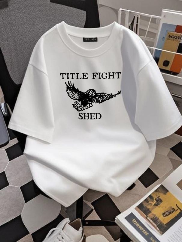 Vintage Title Fight Shed Tshirt Vintage In Sizes S To 5XL Stylish Stretched Fashion Designer Clothes Breathable Top For Everyday Wear Casual Homme_viptrois.com