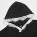 Bow Lace Trim Hooded Sweatshirt Men's Trendy Brand Vibe Autumn Winter Loose Casual Pullover Sports Shirt_viptrois.com