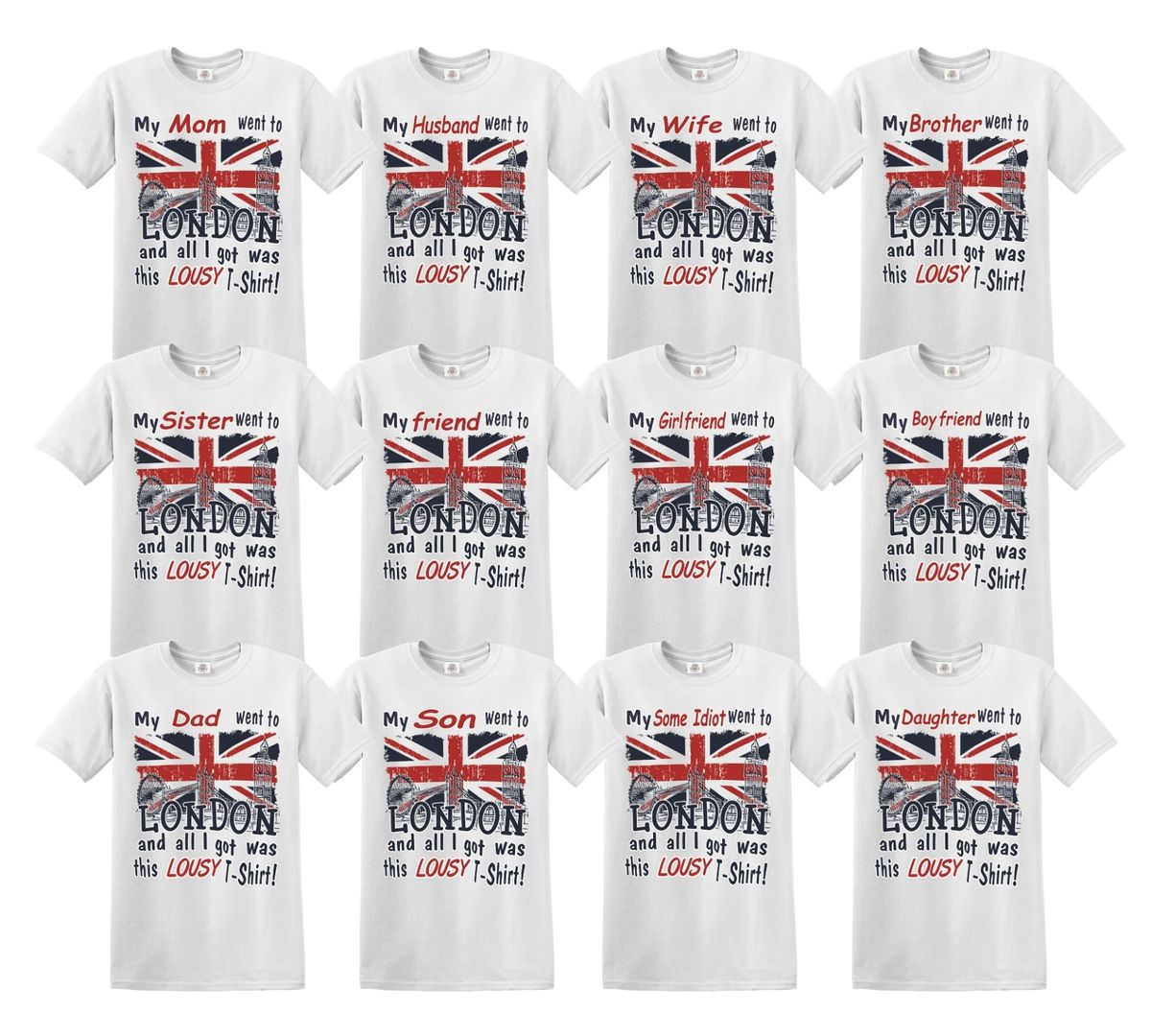 Went To London City | Funny | Vintage Souvenir | Tourist Lover | Unisex 100% Cotton T-shirt Mens Tees Tops_viptrois.com