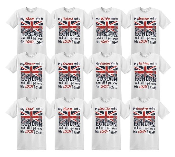 Went To London City | Funny | Vintage Souvenir | Tourist Lover | Unisex 100% Cotton T-shirt Mens Tees Tops_viptrois.com