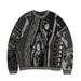 carlo Colucci Autumn Winter New Fashion National Trend Casual Thick Knit 3D Digital Print Men's Crew Neck Sweatshirt_viptrois.com