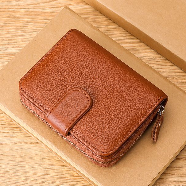 Card Bag Card Cases Top Layer Cowhide Driver's License Wallet Large Capacity Multifunctional Genuine Leather Card Holder RFID Anti Theft ID Wallet_viptrois.com