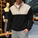 Cross-border American Spring And Autumn Outdoor Men's Loose Ami Click Corduroy Henry Contrasting Commuter Sweatshirt_viptrois.com
